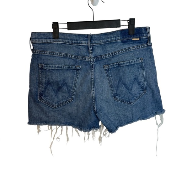 Mother Dutchie Fray Running With Scissors Denim Shorts - Picture 2 of 6
